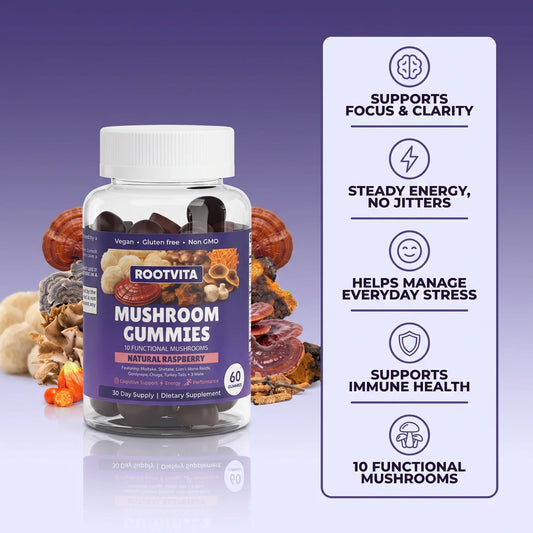 Rootvita Mushroom Extract Complex Gummies ingredients and allergen information
